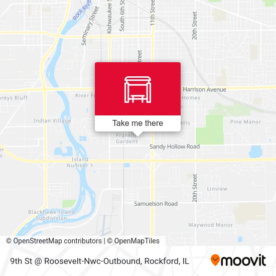 Mapa de 9th St @ Roosevelt-Nwc-Outbound