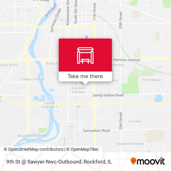 9th St @ Sawyer-Nwc-Outbound map