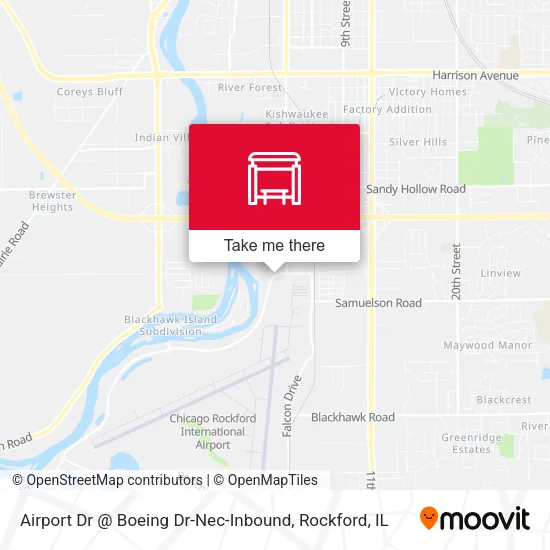 Airport Dr @ Boeing Dr-Nec-Inbound map