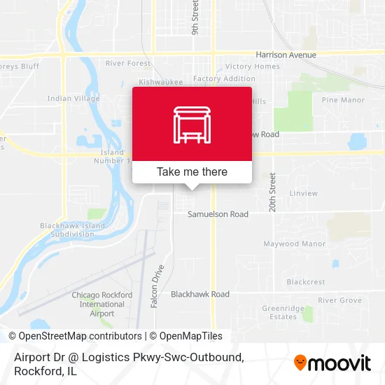 Airport Dr @ Logistics Pkwy-Swc-Outbound map