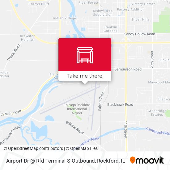 Mapa de Airport Dr @ Rfd Terminal-S-Outbound