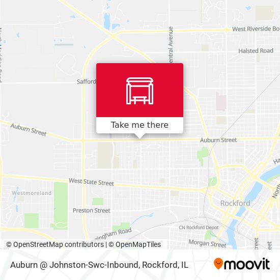 Auburn @ Johnston-Swc-Inbound map