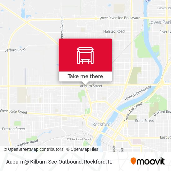 Auburn @ Kilburn-Sec-Outbound map