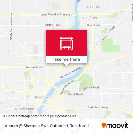 Auburn @ Sherman-Swc-Outbound map