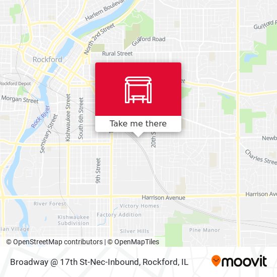 Broadway @ 17th St-Nec-Inbound map