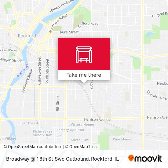 Mapa de Broadway @ 18th St-Swc-Outbound