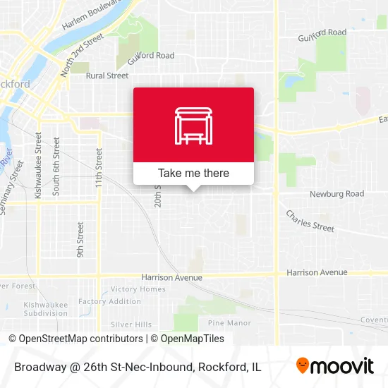 Mapa de Broadway @ 26th St-Nec-Inbound