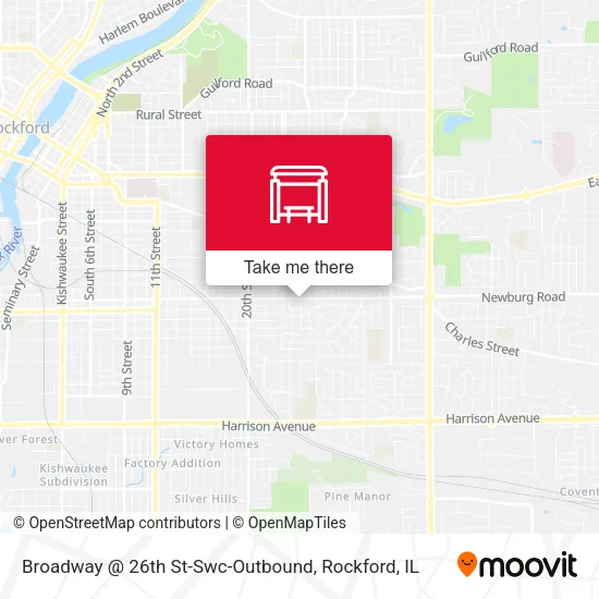 Mapa de Broadway @ 26th St-Swc-Outbound
