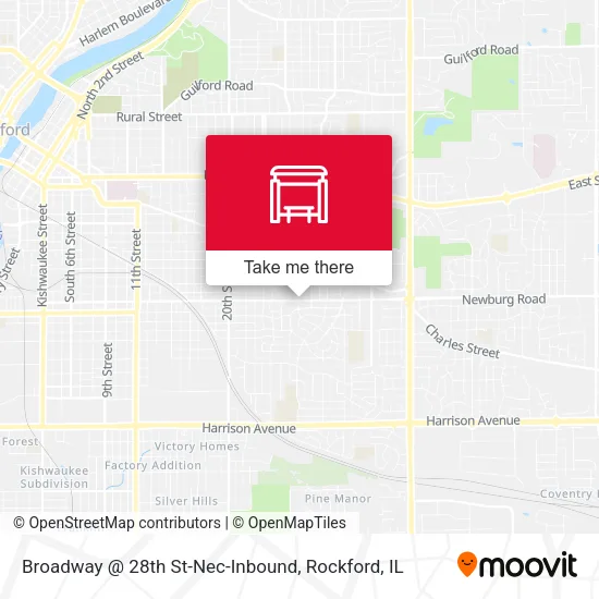 Mapa de Broadway @ 28th St-Nec-Inbound