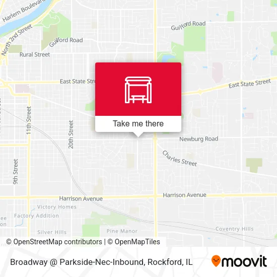 Mapa de Broadway @ Parkside-Nec-Inbound