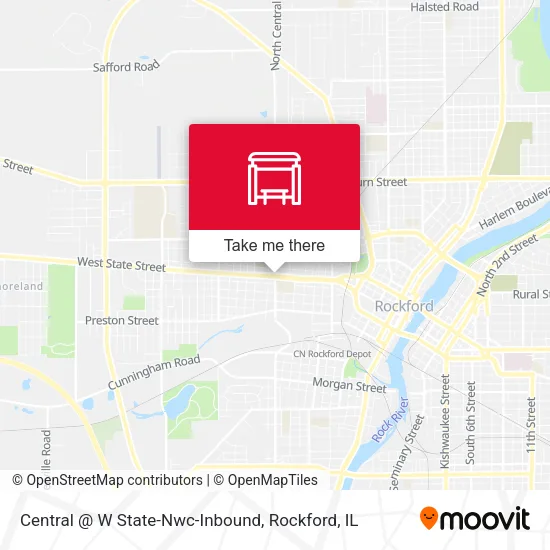 Mapa de Central @ W State-Nwc-Inbound