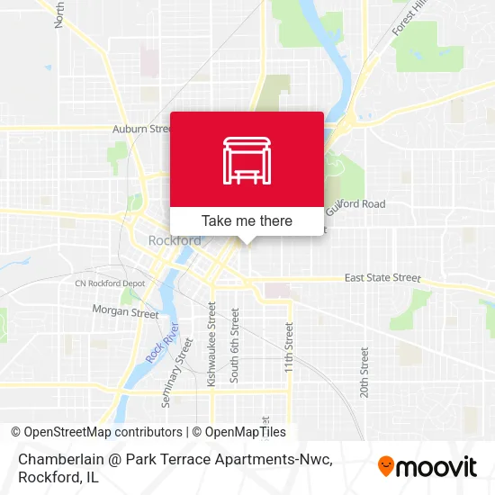 Mapa de Chamberlain @ Park Terrace Apartments-Nwc