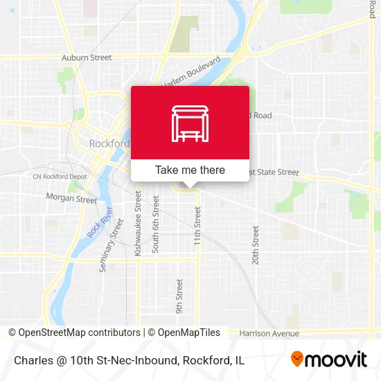 Mapa de Charles @ 10th St-Nec-Inbound
