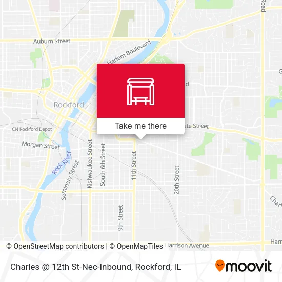 Mapa de Charles @ 12th St-Nec-Inbound