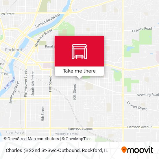 Mapa de Charles @ 22nd St-Swc-Outbound