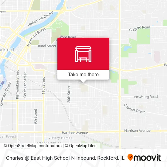 Charles @ East High School-N-Inbound map