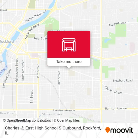 Charles @ East High School-S-Outbound map