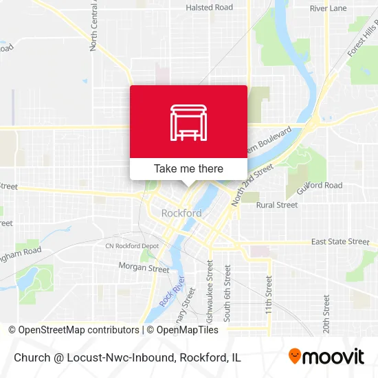 Mapa de Church @ Locust-Nwc-Inbound