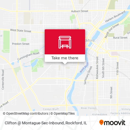 Mapa de Clifton @ Montague-Sec-Inbound