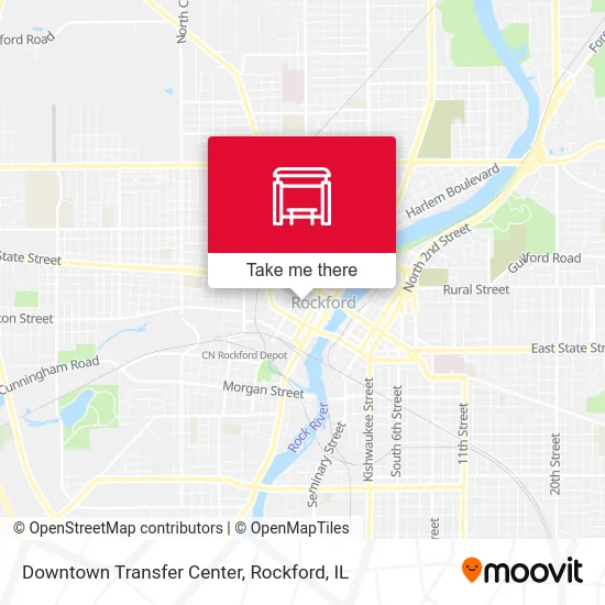 Downtown Transfer Center map