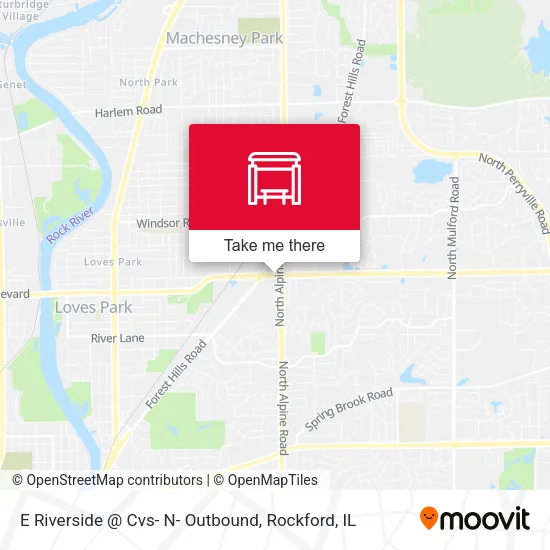 Mapa de E Riverside @ Cvs- N- Outbound