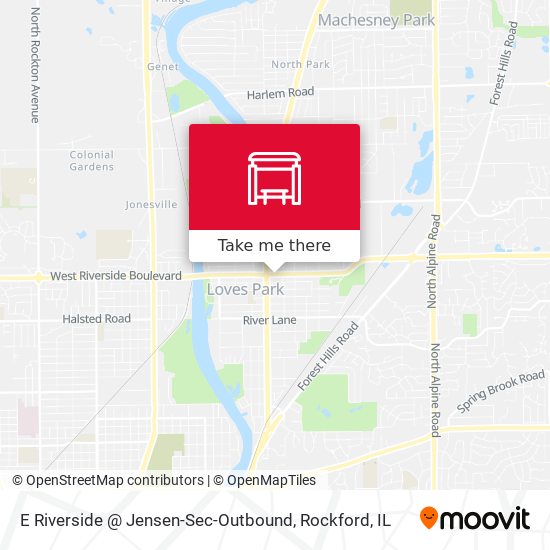 E Riverside @ Jensen-Sec-Outbound map