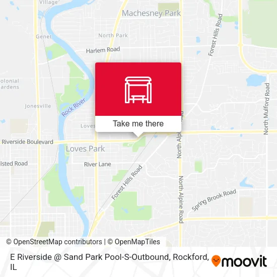 E Riverside @ Sand Park Pool-S-Outbound map