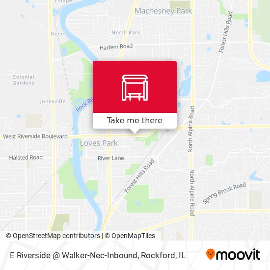 Mapa de E Riverside @ Walker-Nec-Inbound