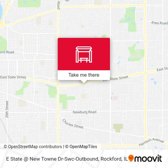 E State @ New Towne Dr-Swc-Outbound map