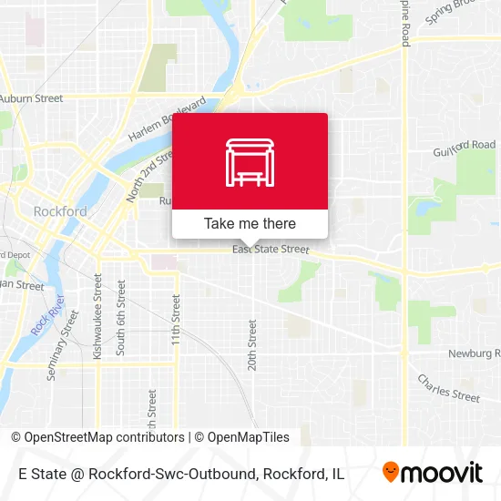 Mapa de E State @ Rockford-Swc-Outbound