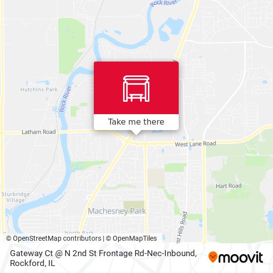 Mapa de Gateway Ct @ N 2nd St Frontage Rd-Nec-Inbound