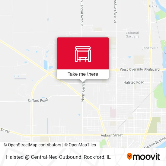 Mapa de Halsted @ Central-Nec-Outbound