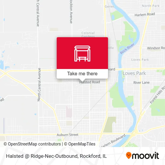 Mapa de Halsted @ Ridge-Nec-Outbound