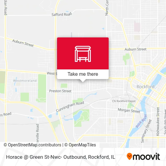 Mapa de Horace  @ Green St-Nwc- Outbound