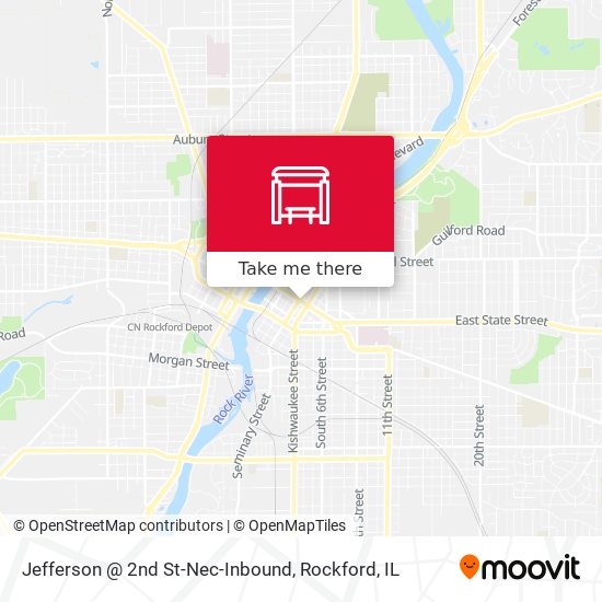 Mapa de Jefferson @ 2nd St-Nec-Inbound