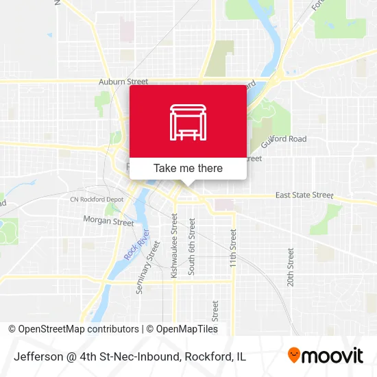 Mapa de Jefferson @ 4th St-Nec-Inbound