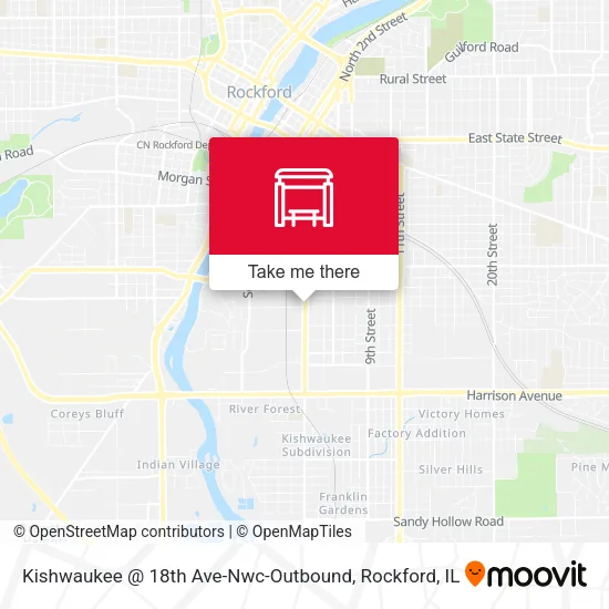 Mapa de Kishwaukee @ 18th Ave-Nwc-Outbound