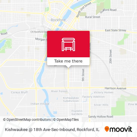 Kishwaukee @ 18th Ave-Sec-Inbound map