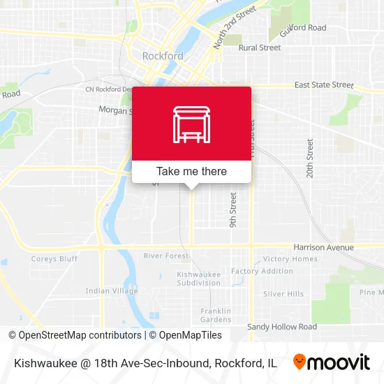 Mapa de Kishwaukee @ 18th Ave-Sec-Inbound