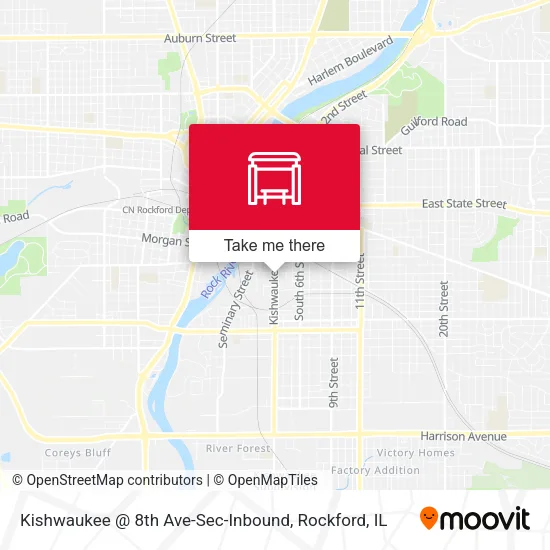 Mapa de Kishwaukee @ 8th Ave-Sec-Inbound
