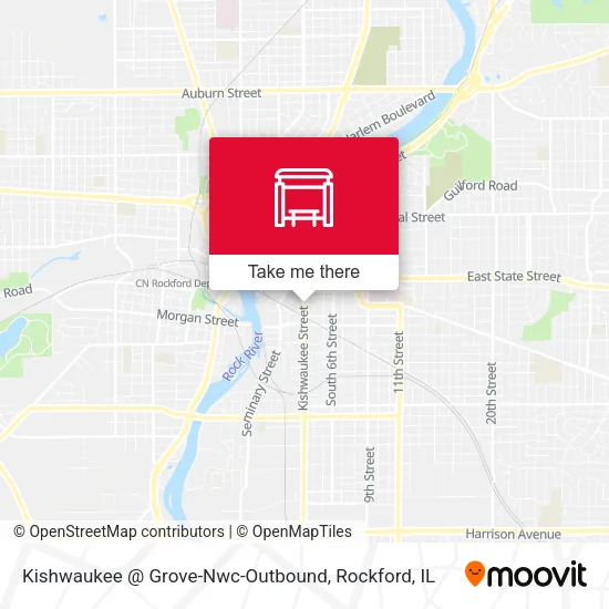 Mapa de Kishwaukee @ Grove-Nwc-Outbound