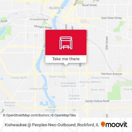 Mapa de Kishwaukee @ Peoples-Nwc-Outbound