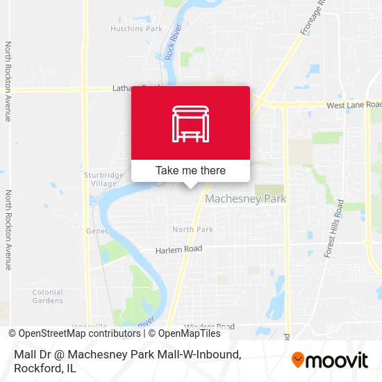 Mall Dr @ Machesney Park Mall-W-Inbound map