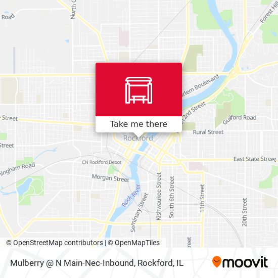 Mulberry @ N Main-Nec-Inbound map