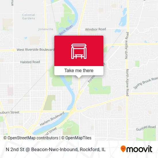 Mapa de N 2nd St @ Beacon-Nwc-Inbound