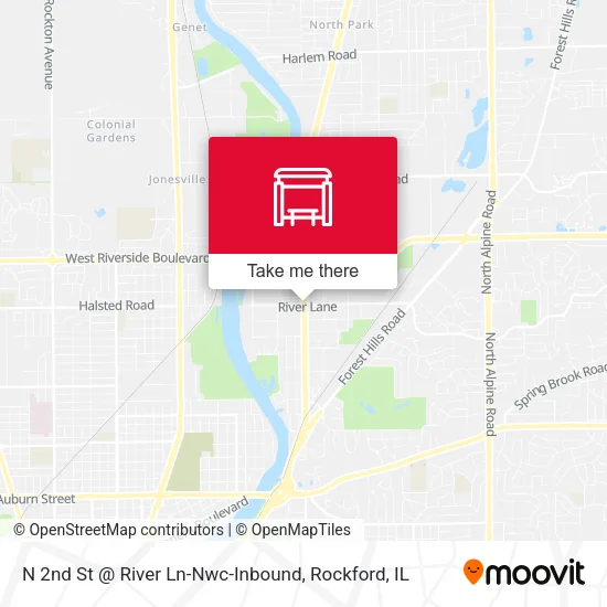 N 2nd St @ River Ln-Nwc-Inbound map