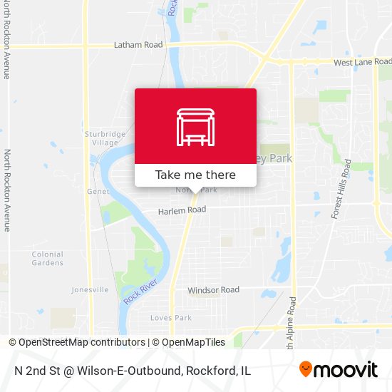 N 2nd St @ Wilson-E-Outbound map