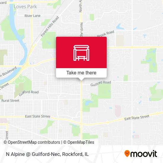 Mapa de N Alpine @ Guilford-Nec