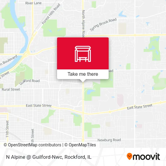 Mapa de N Alpine @ Guilford-Nwc