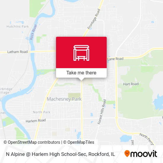 Mapa de N Alpine @ Harlem High School-Sec